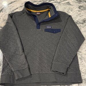 Patagonia Charcoal and Navy Snap-T Fleece